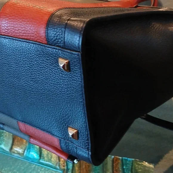 Henri Bendel Rare Tricolor Black, Orange, and Gray Large Tote - Picture 10 of 13